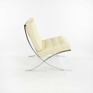 SOLD 2021 Mies Van Der Rohe for Knoll Barcelona Lounge Chair in Ivory / Creme Leather
