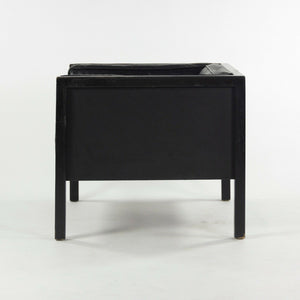 SOLD 1960s Pair of George Nelson for Herman Miller Cube Lounge Chairs in Black Leather