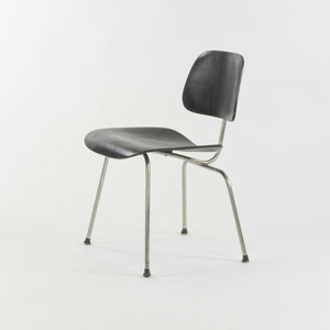 SOLD 1955 Vintage Ebonized Eames for Herman Miller DCM Side Dining Chair with Metal Legs