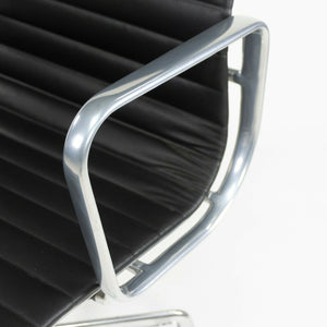 SOLD C. 2010s Herman Miller Eames Aluminum Group Management Desk Chair Black Leather