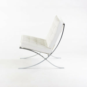 SOLD 2020 Mies Van Der Rohe for Knoll Studio Barcelona Chair in White Volo Leather