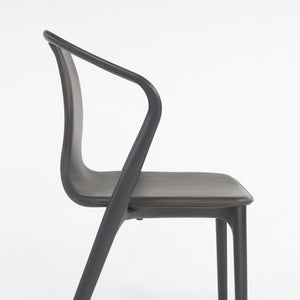 C. 2019 Vitra Belleville Armchair in Brown Leather by Ronan & Erwan Bouroullec