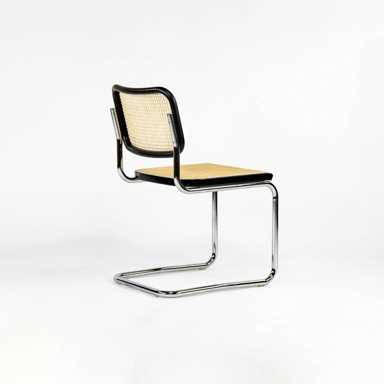 SOLD 2021 Pair of Marcel Breuer for Knoll Ebonized Beech Cesca Armless Dining Chairs
