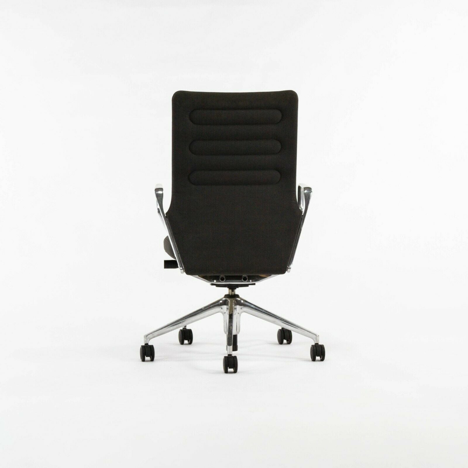 2014 Vitra AC 5 Grey Fabric + Polished Aluminum Desk Chair by Antonio Citterio