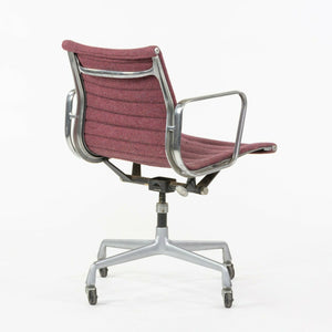 SOLD 1977 Herman Miller Eames Aluminum Group Fabric Management Desk Chair Red Fabric