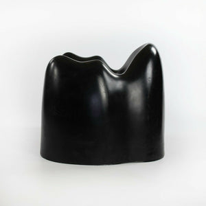 1970s Wendell Castle Molar Chair in Black Fiberglass by Northern Plastics of Syracuse