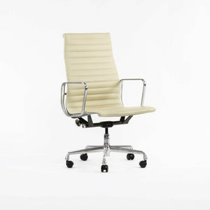 SOLD 2007 Eames Herman Miller Aluminum Group Executive Desk Chair in Ivory Leather