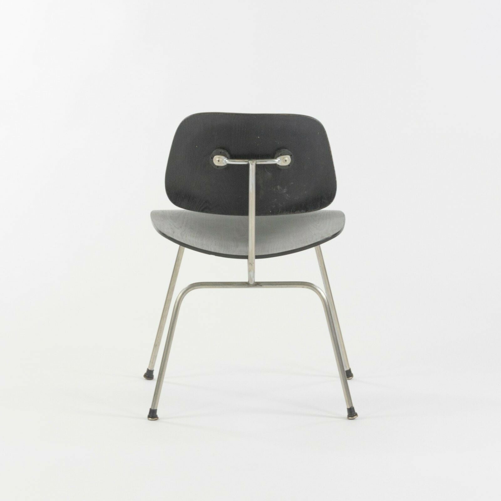 SOLD 1955 Vintage Ebonized Eames for Herman Miller DCM Side Dining Chair with Metal Legs