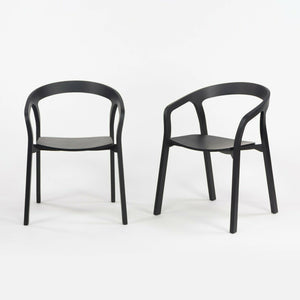 SOLD Pair Nitzan Cohen for Mattiazzi He Said/She Said MC1 Chairs Solid Black Ash Wood