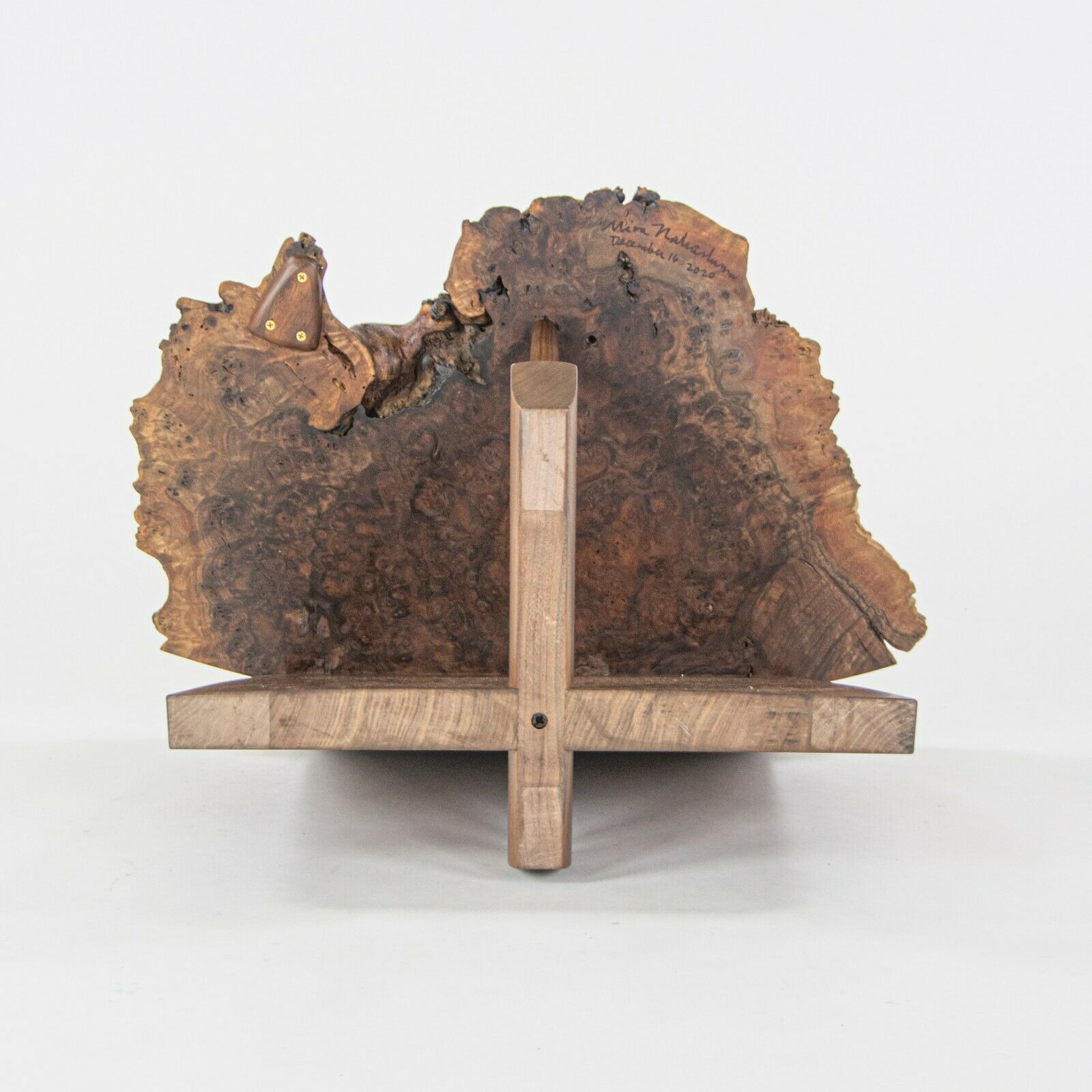 SOLD Mira Nakashima George Nakashima Woodworker Claro Walnut Burl Kevin End Table