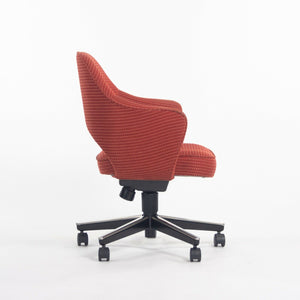 SOLD 2007 Eero Saarinen for Knoll Executive Arm Office Desk Chair Red Fabric 4 Available