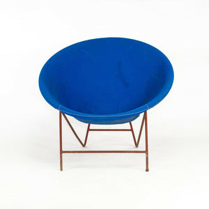 SOLD 1950s Blue Canvas Modern Hoop Chair by Hedstrom of Alabama