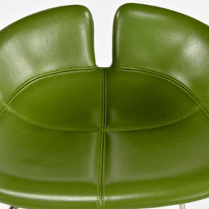 SOLD 2010 Patricia Urquiola for Moroso Fjord Bar Height High Stool in Green Leather