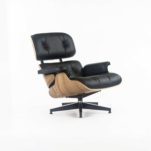 SOLD 2021 Herman Miller Eames Lounge Chair and Ottoman 670 671 Black Leather & Walnut