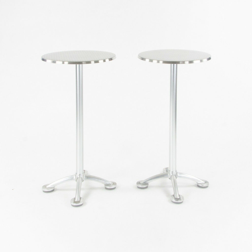 SOLD Jorge Pensi for Knoll 23 inch Round Bar Height Outdoor Table Stainless Aluminum