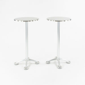 SOLD Jorge Pensi for Knoll 23 inch Round Bar Height Outdoor Table Stainless Aluminum