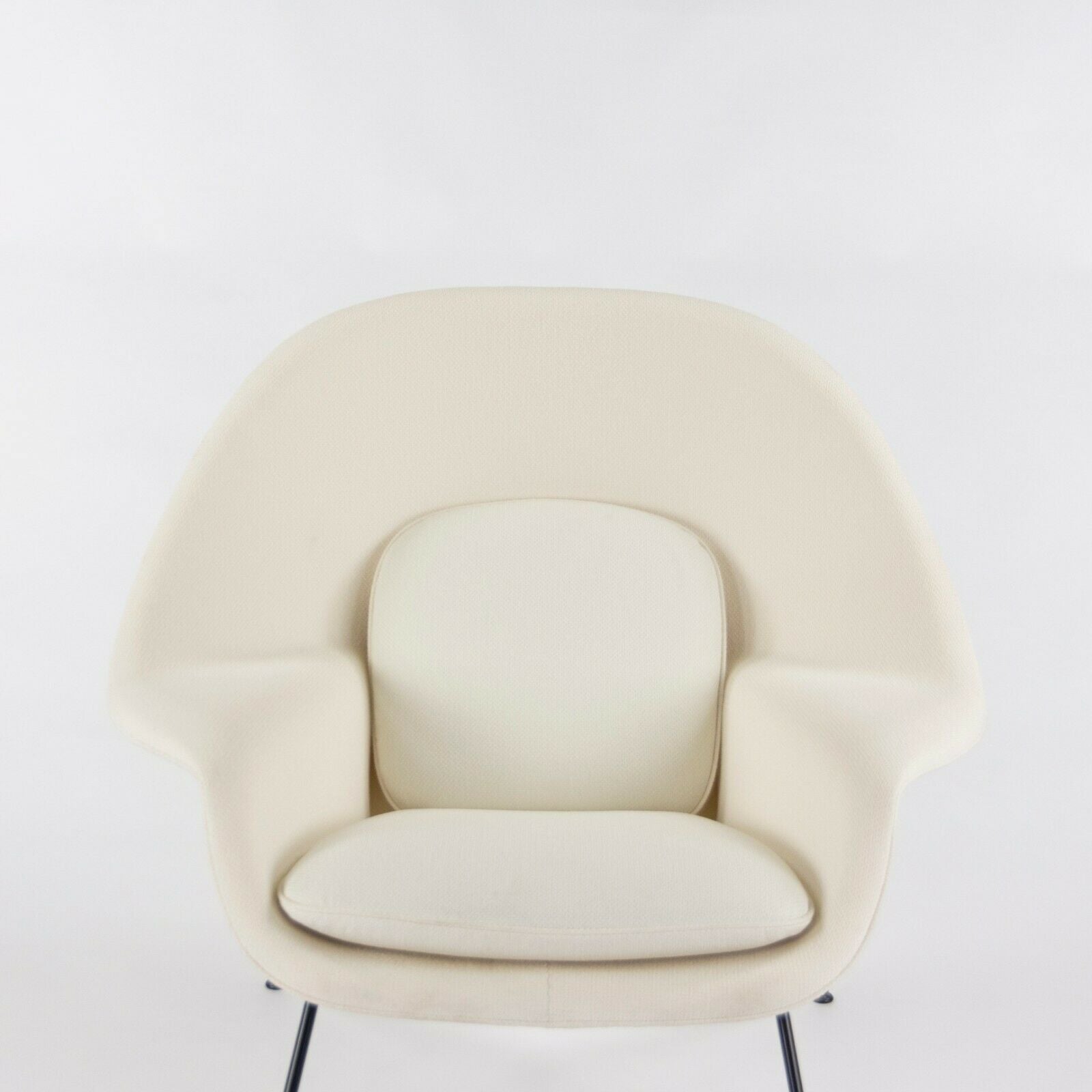 SOLD 2020 Eero Saarinen for Knoll Studio Womb Chair in White / Ivory Boucle Fabric