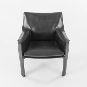 SOLD 2000s Pair of Mario Bellini Cab Lounge Chairs by Cassina of Italy in Black Leather