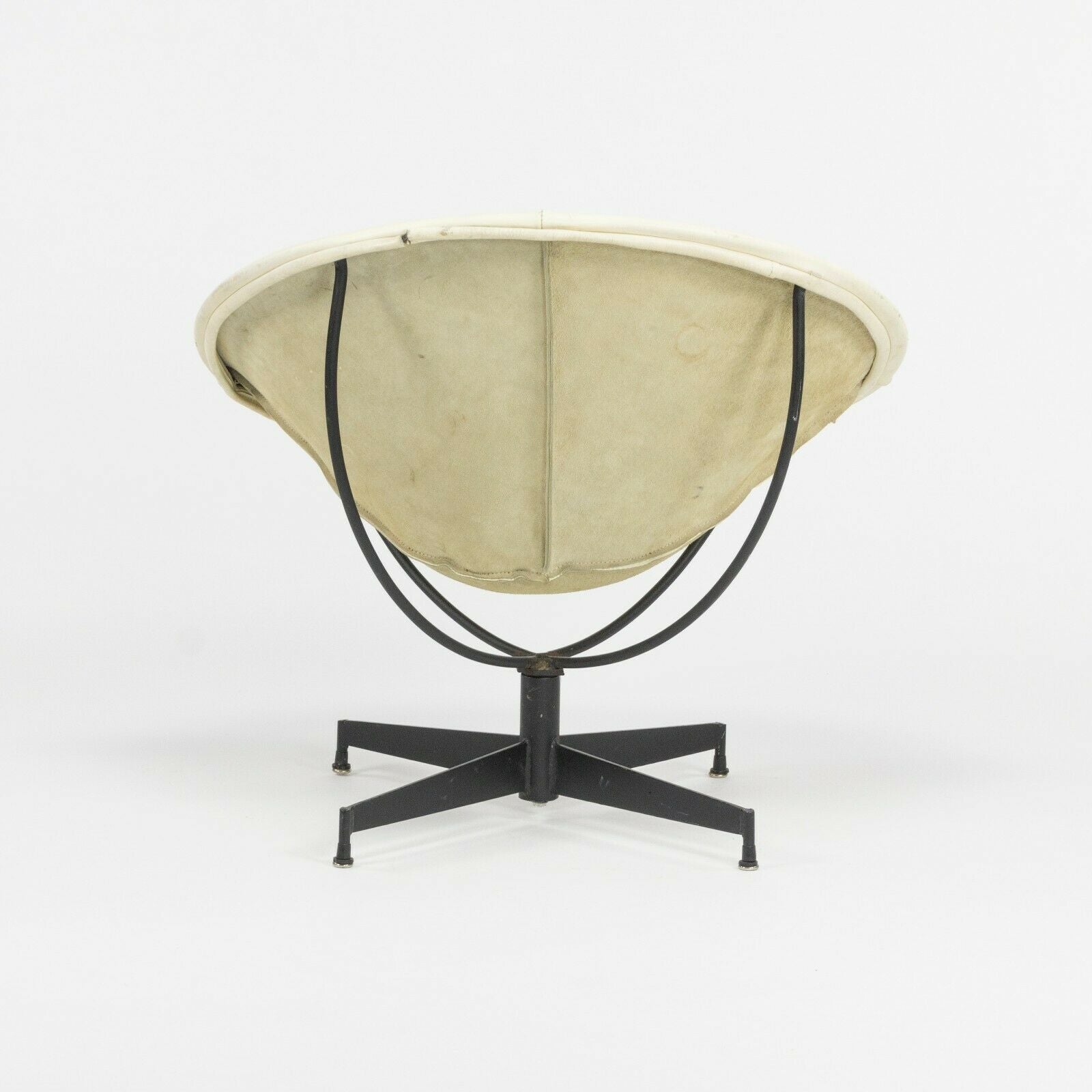 SOLD 1969 William Katavolos for Leathercrafter Bucket Chair with Original Leather