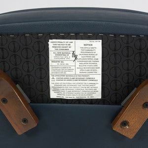 SOLD Eero Saarinen Knoll 2020 Executive Armchair in Navy Blue Leather w/ Wood Legs 5x Available