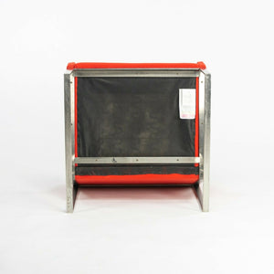 SOLD Pair of Fabien Baron Bernhardt Design B.3 Orange/Red Kvadrat Wool Lounge Chairs