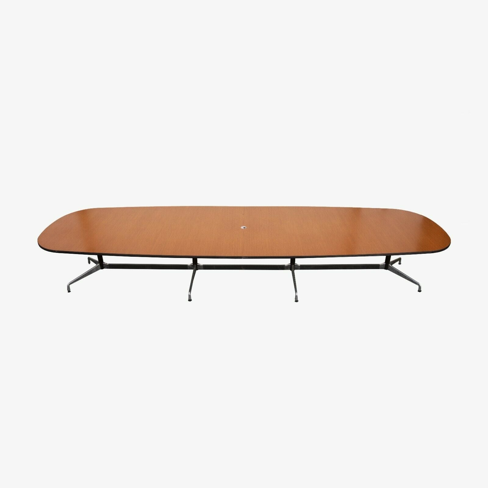 SOLD C. 2010 Herman Miller Eames Segmented Aluminum and Oak 16 Foot Conference Table