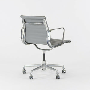 SOLD Herman Miller Eames Aluminum Group Management Side / Desk Chairs Gray Leather 2x Available