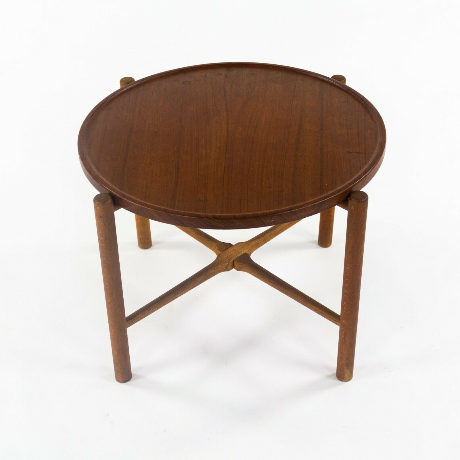 1960 PP35 Hans Wegner for Andreas Tuck Folding Teak & Oak Side Table 2 Available