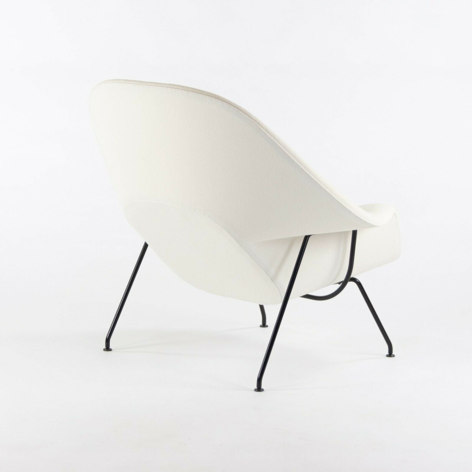 SOLD 2020 Eero Saarinen for Knoll Studio Womb Chair in White / Ivory Boucle Fabric