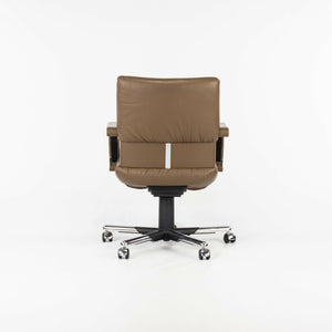 1990s Mario Bellini Vitra Figura High Back Desk Chair in Brown Leather