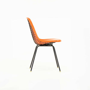 1957 Herman Miller Eames DKX Wire Dining Chair with Full Naugahyde Orange Pad