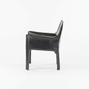 SOLD 2000s Pair of Mario Bellini Cab Lounge Chairs by Cassina of Italy in Black Leather