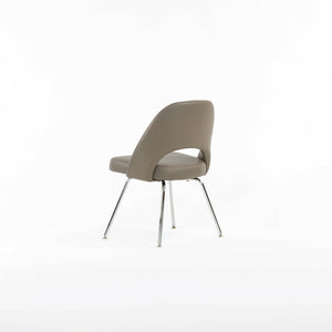 SOLD 2010s Set of 4 Eero Saarinen for Knoll Grey Executive Upholstered Dining Chairs