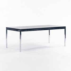 2012 Florence Knoll Ebonized Walnut and Chromed Steel 46 x 22 inch Coffee Table