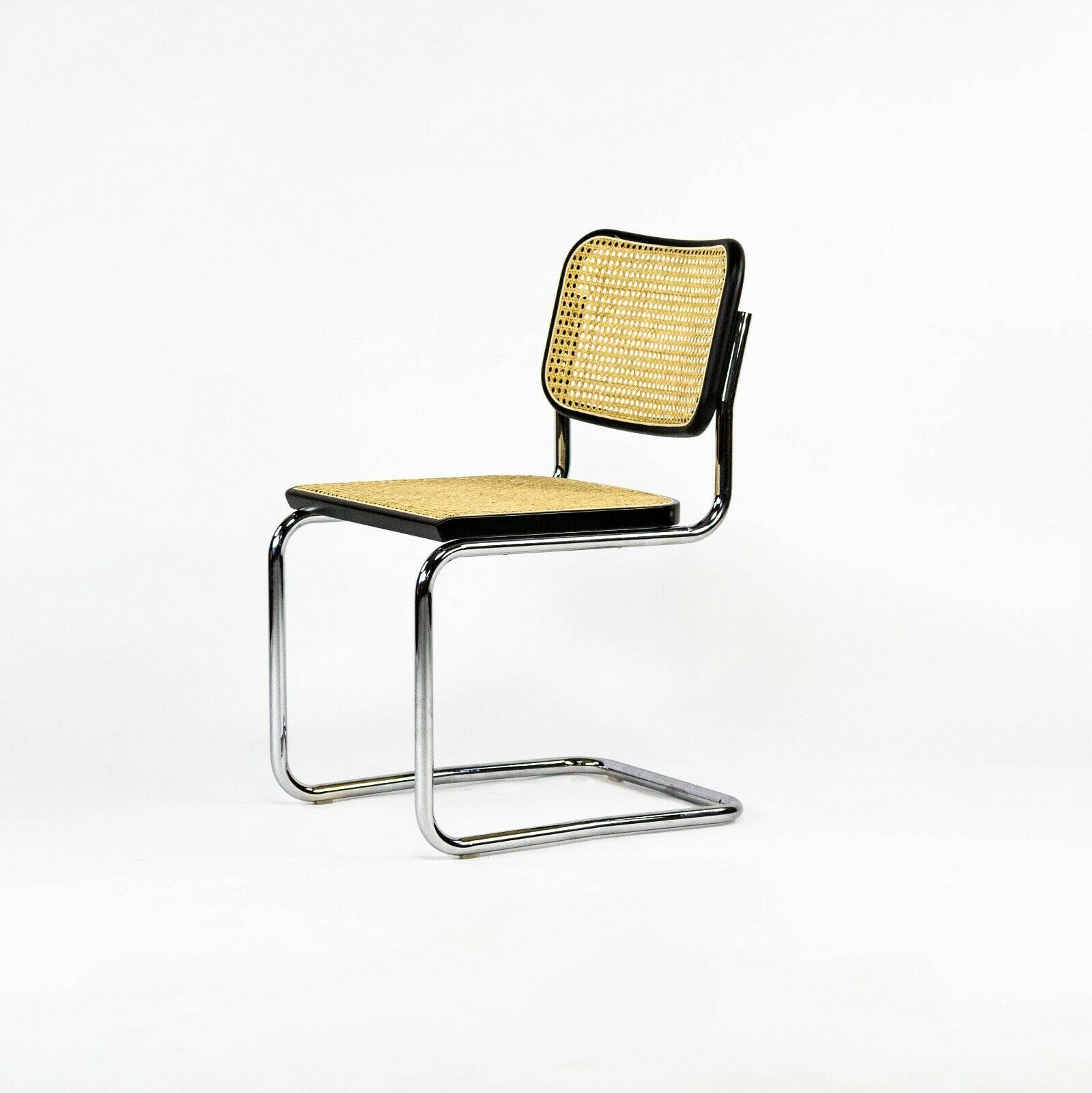 SOLD 2021 Pair of Marcel Breuer for Knoll Ebonized Beech Cesca Armless Dining Chairs