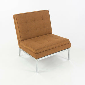 1973 Florence Knoll International Slipper Lounge Chair Brown/Burnt Orange Fabric