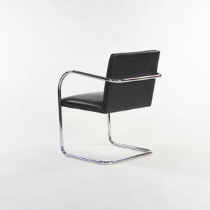 SOLD 2007 Set of Six Mies Van Der Rohe for Knoll Studio Brno Chairs in Black Leather