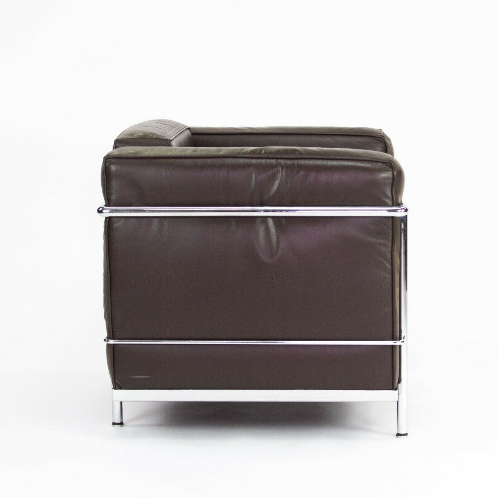 SOLD 1980s Vintage Le Corbusier Cassina LC2 Petit Modele Armchairs in Brown Leather