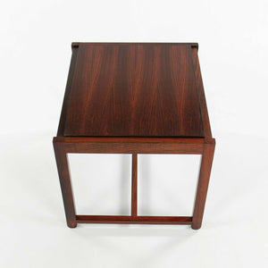 1960s Erik Buch Flip Top Rosewood Stool and Side Table for O.D. Mobler in Denmark