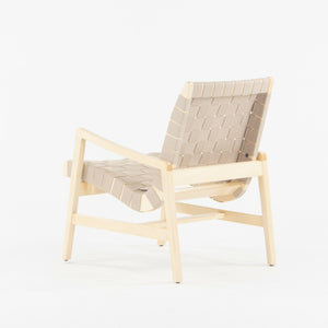 SOLD 2021 Jens Risom for Knoll Lounge Chair with Arms in Maple Frame & Flax Webbing