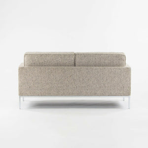 SOLD 2014 Florence Knoll Studio Two Seater Sofa Settee Loveseat Tan Fabric Upholstery