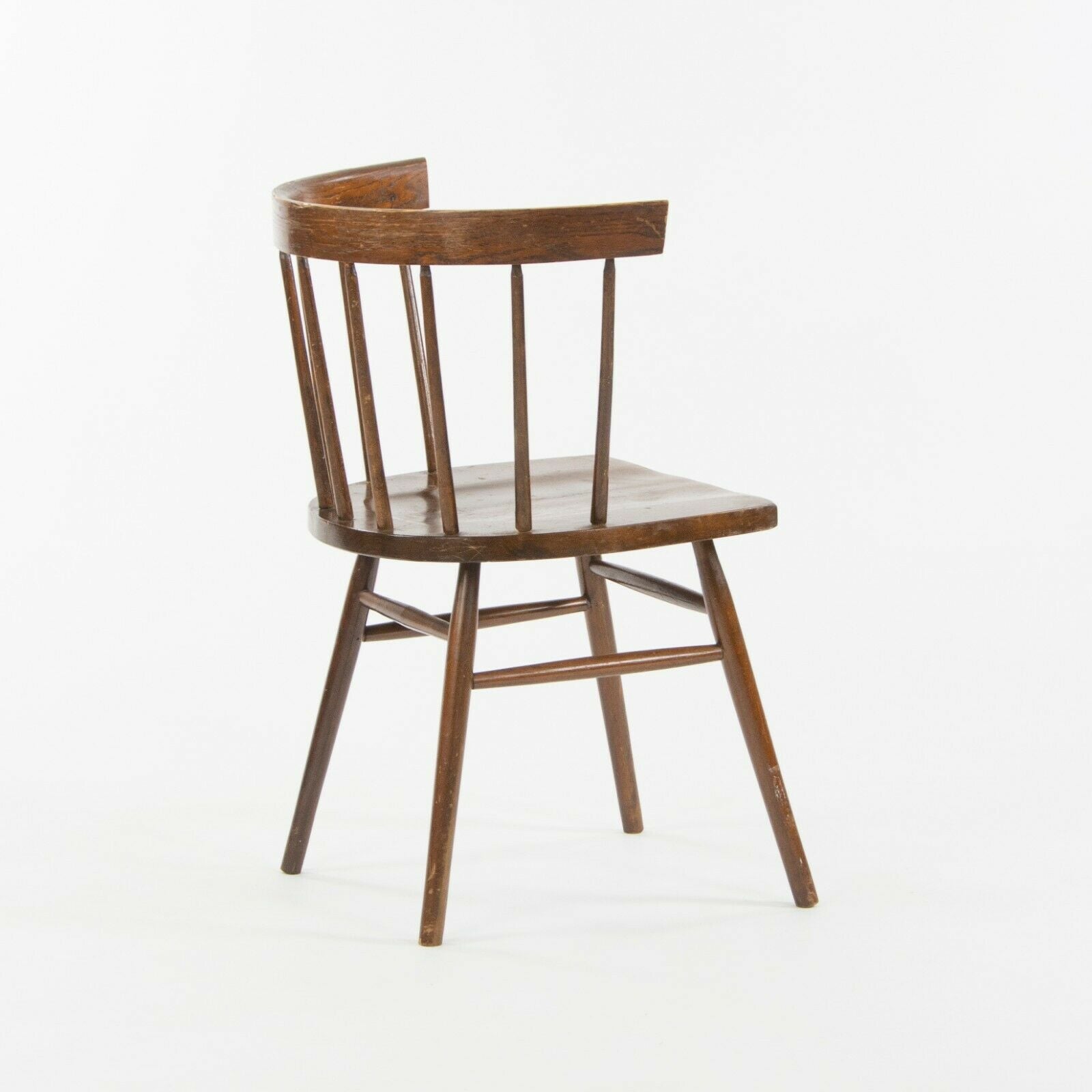 SOLD 1947 Pair of George Nakashima for Knoll N19 Straight Chairs with Dark Walnut Finish
