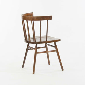SOLD 1947 Pair of George Nakashima for Knoll N19 Straight Chairs with Dark Walnut Finish