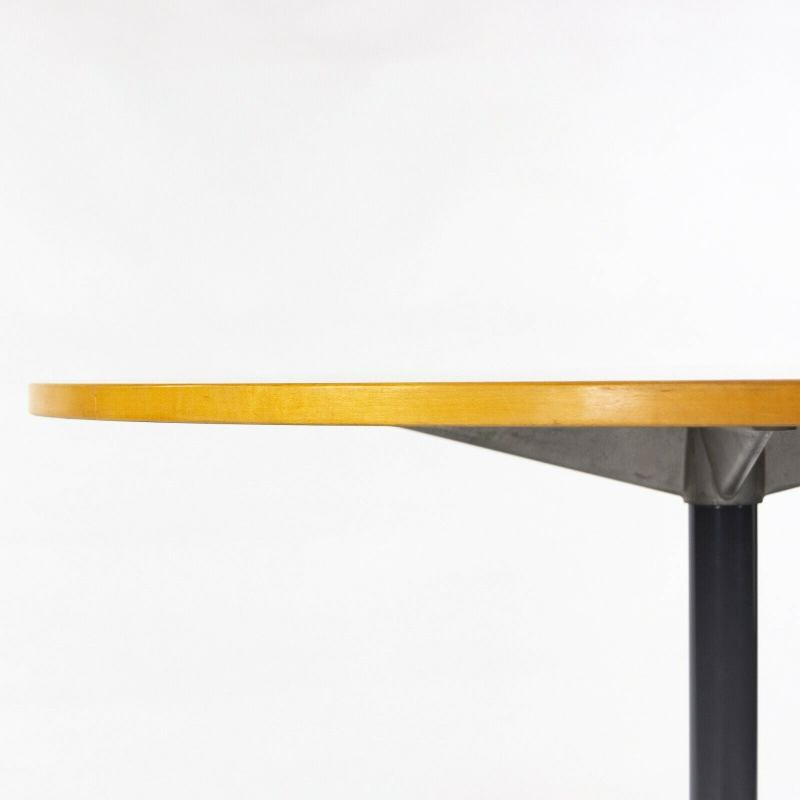 SOLD Herman Miller Eames Aluminum Group Contract Base Round 36 Inch Cafe Table Maple
