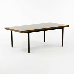 1950 Florence Knoll RARE T Angle Coffee Table No. 115 in Black & Walnut Laminate