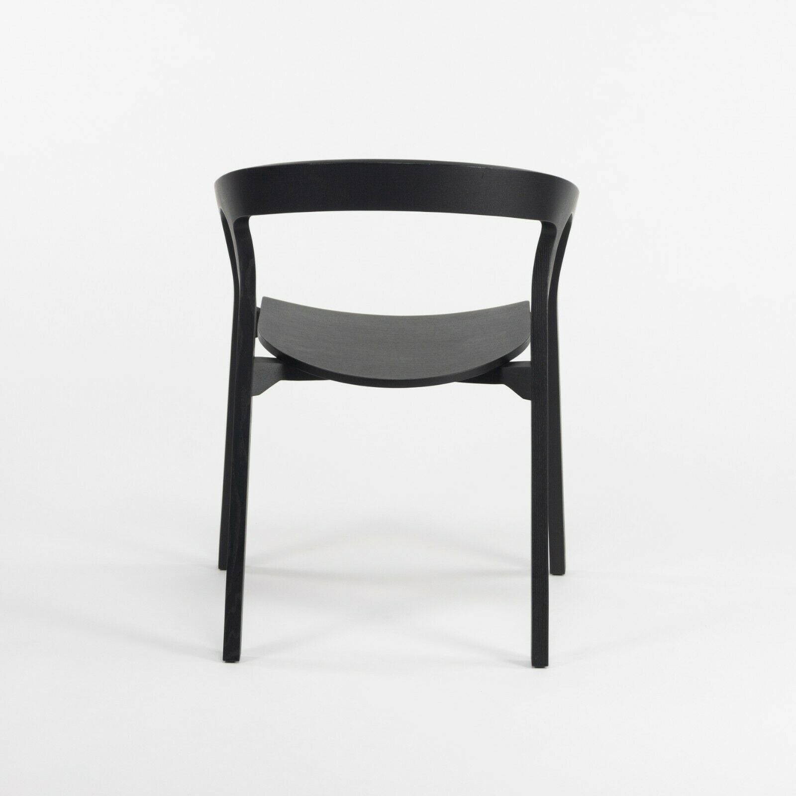 SOLD Pair Nitzan Cohen for Mattiazzi He Said/She Said MC1 Chairs Solid Black Ash Wood