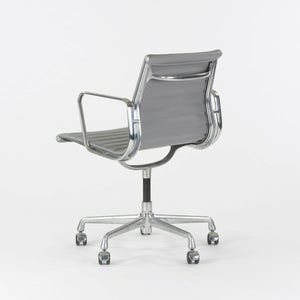 SOLD Herman Miller Eames Aluminum Group Management Side / Desk Chairs Gray Leather 2x Available