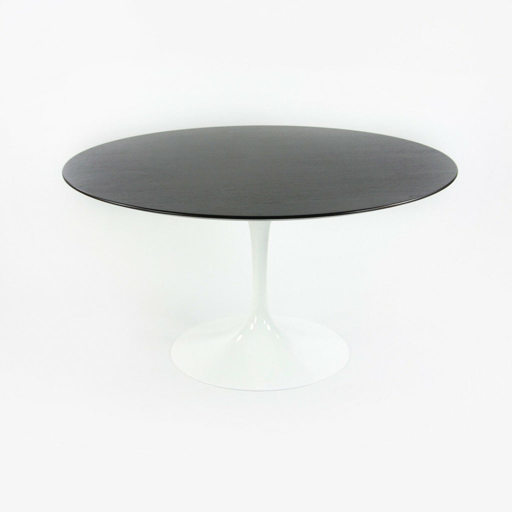 SOLD Eero Saarinen For Knoll Studio 54 Inch Tulip Dining Table Walnut Black Recent Production