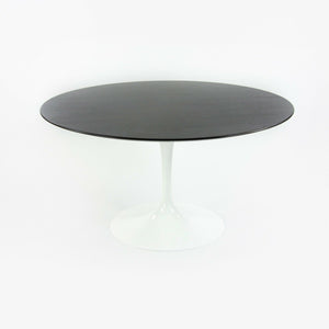 SOLD Eero Saarinen For Knoll Studio 54 Inch Tulip Dining Table Walnut Black Recent Production