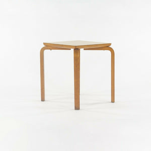 1950s Thonet Bent Birch Wood and Wood Grain Square Laminate Side / End Table